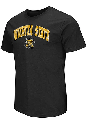 Colosseum Wichita State Shockers Black Mason Slub Short Sleeve T Shirt