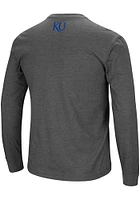 Colosseum Kansas Jayhawks Charcoal Jackson Long Sleeve T Shirt