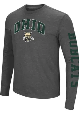 Colosseum Ohio Bobcats Grey Jackson Long Sleeve T Shirt