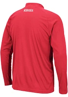 Colosseum Nebraska Cornhuskers Mens Red Kliff Long Sleeve Qtr Zip Pullover