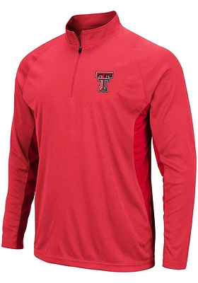 Colosseum Texas Tech Red Raiders Mens Kliff Long Sleeve Qtr Zip Pullover