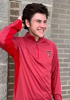 Colosseum Texas Tech Red Raiders Mens Kliff Long Sleeve Qtr Zip Pullover