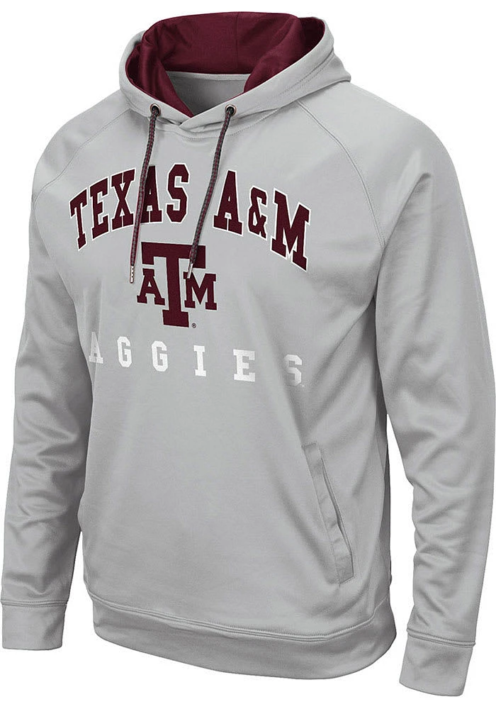 Colosseum Texas A&M Aggies Mens Grey Coach Hood