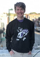 Colosseum K-State Wildcats Mens Black Stadium Long Sleeve Crew Sweatshirt