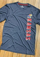 Colosseum Kansas Jayhawks Navy Blue Go Big Short Sleeve T Shirt