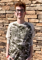 Colosseum Notre Dame Fighting Irish Grey OHT Camo Raglan Long Sleeve T Shirt
