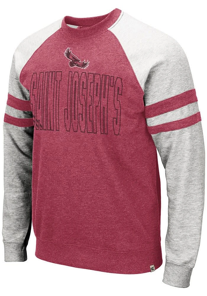 Colosseum Saint Josephs Hawks Mens Grey DOh Long Sleeve Fashion Sweatshirt