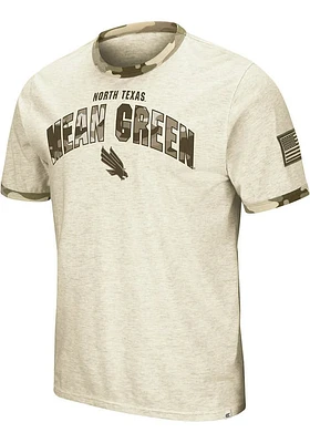 Colosseum North Texas Mean Green Grey OHT Camo Ringer Short Sleeve T Shirt