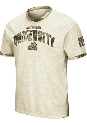 Colosseum TCU Horned Frogs Grey OHT Camo Ringer Short Sleeve T Shirt
