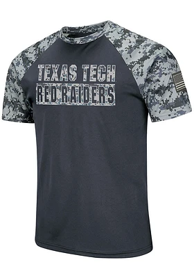 Colosseum Texas Tech Red Raiders Grey OHT Raglan Camo Performance Short Sleeve T Shirt