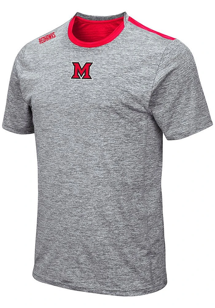 Colosseum Miami RedHawks Grey Bart Short Sleeve T Shirt