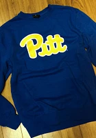 Colosseum Pitt Panthers Mens Blue Stadium Crew Long Sleeve Sweatshirt