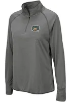 Colosseum Ohio Bobcats Womens Grey Bailey Qtr Zip Pullover