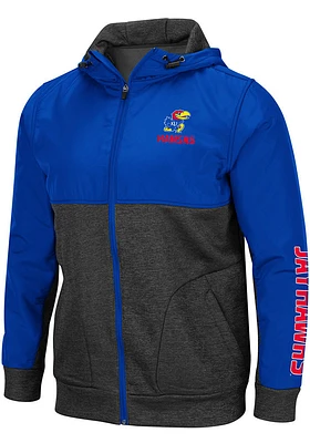 Colosseum Kansas Jayhawks Mens Blue Buster Medium Weight Jacket
