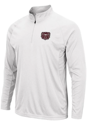 Colosseum Missouri State Bears Mens White Kliff Long Sleeve Qtr Zip Pullover