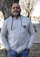 Colosseum Texas A&M Aggies Mens Grey Challenge Accepted Long Sleeve Zip