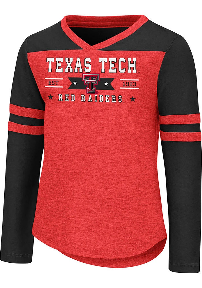 Colosseum Texas Tech Red Raiders Toddler Girls Star Long Sleeve T Shirt