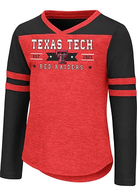 Colosseum Texas Tech Red Raiders Toddler Girls Star Long Sleeve T Shirt