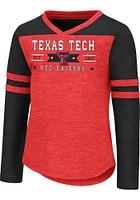 Colosseum Texas Tech Red Raiders Toddler Girls Star Long Sleeve T Shirt