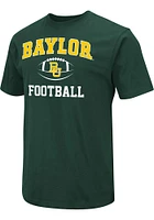 Colosseum Baylor Bears Green Football Short Sleeve T Shirt