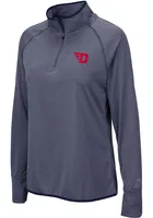 Colosseum Dayton Flyers Womens Blue Bailey 1/4 Zip Pullover