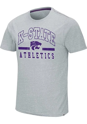 Colosseum K-State Wildcats Grey Ducky Tie Short Sleeve T Shirt
