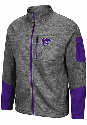 Colosseum K-State Wildcats Mens Grey Matchmaker Light Weight Jacket