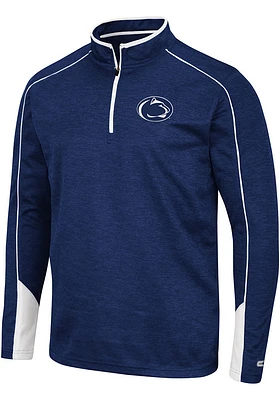 Colosseum Penn State Nittany Lions Mens Navy Blue Aldrin Long Sleeve Qtr Zip Pullover