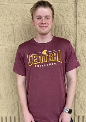 Colosseum Central Michigan Chippewas Maroon Hooked Short Sleeve T Shirt