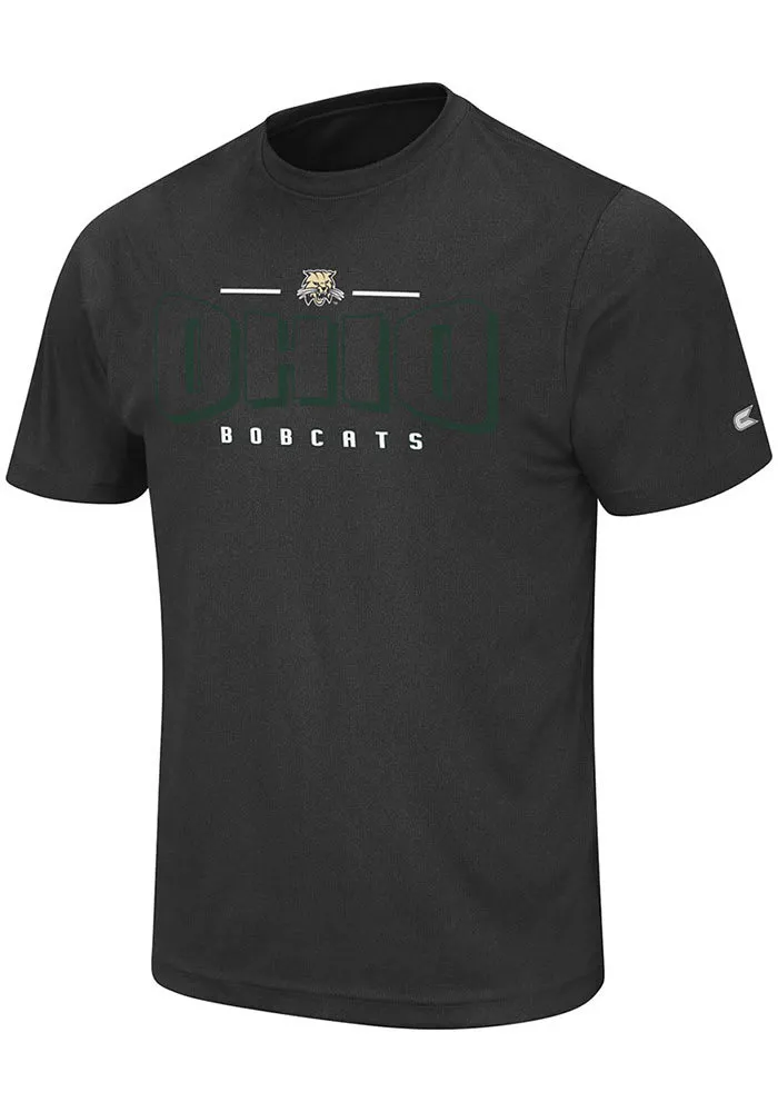 Colosseum Ohio Bobcats Grey Hooked Short Sleeve T Shirt