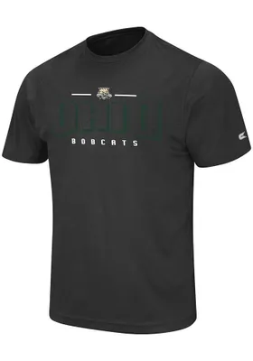 Colosseum Ohio Bobcats Grey Hooked Short Sleeve T Shirt