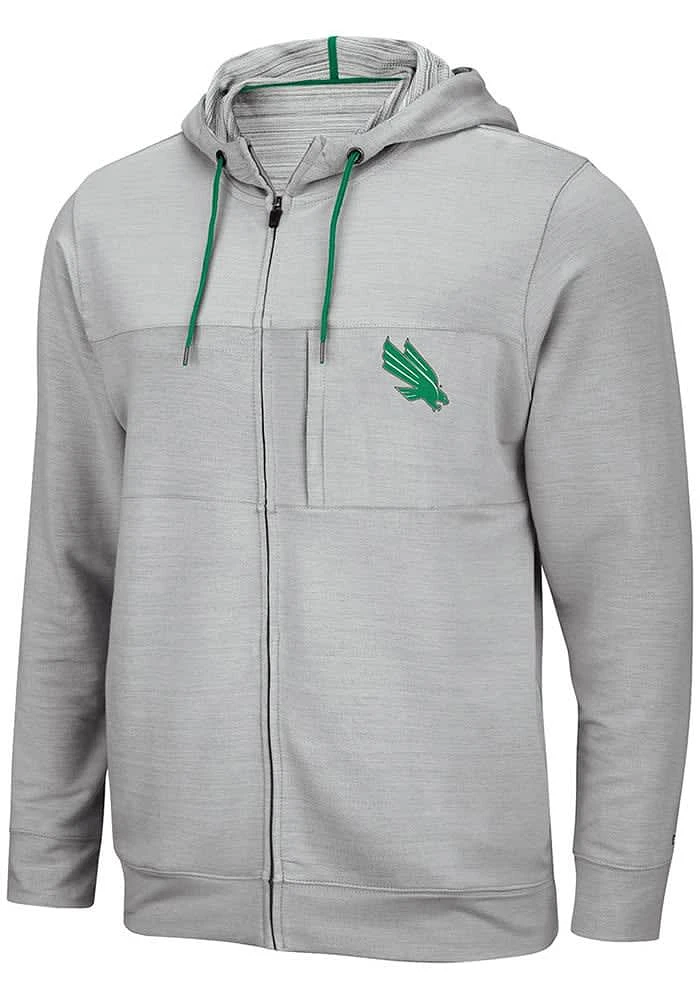 Colosseum North Texas Mean Green Mens Grey Challenge Accepted Long Sleeve Zip