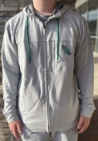 Colosseum North Texas Mean Green Mens Grey Challenge Accepted Long Sleeve Zip
