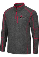 Colosseum Central Missouri Mules Mens Charcoal Platonish Long Sleeve Qtr Zip Pullover
