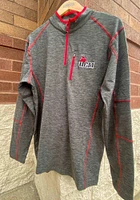 Colosseum Central Missouri Mules Mens Charcoal Platonish Long Sleeve Qtr Zip Pullover