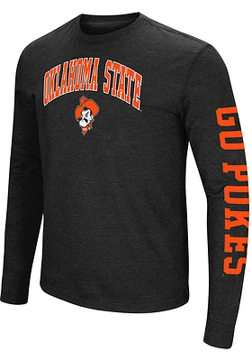 Colosseum Oklahoma State Cowboys Black Jackson Dual Blend Long Sleeve T Shirt