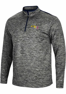 Colosseum Drexel Dragons Mens Charcoal Brooks Long Sleeve Qtr Zip Pullover