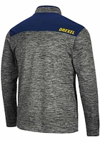 Colosseum Drexel Dragons Mens Charcoal Brooks Long Sleeve Qtr Zip Pullover