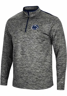 Colosseum Penn State Nittany Lions Mens Charcoal Brooks Long Sleeve Qtr Zip Pullover