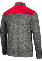 Colosseum SMU Mustangs Mens Charcoal Brooks Long Sleeve Qtr Zip Pullover