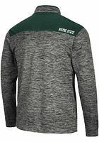 Colosseum Wayne State Warriors Mens Charcoal Brooks Long Sleeve Qtr Zip Pullover