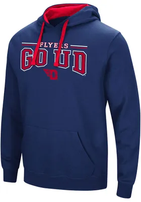 Colosseum Dayton Flyers Mens Navy Blue Graham Long Sleeve Hoodie