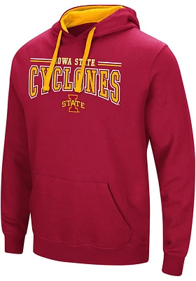 Colosseum Iowa State Cyclones Mens Cardinal Graham Long Sleeve Hoodie
