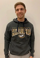 Colosseum La Salle Explorers Mens Charcoal Graham Long Sleeve Hoodie