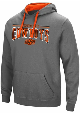 Colosseum Oklahoma State Cowboys Mens Charcoal Graham Long Sleeve Hoodie