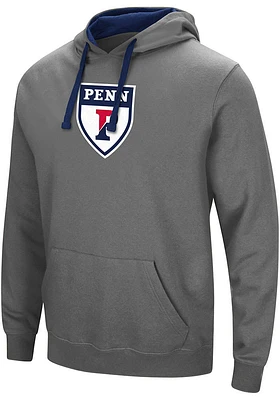 Colosseum Pennsylvania Quakers Mens Charcoal Graham Long Sleeve Hoodie