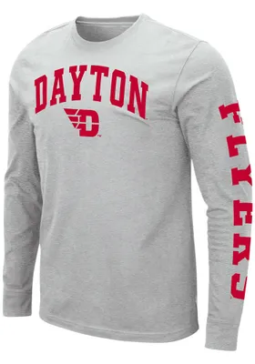 Colosseum Dayton Flyers Grey Jackson Long Sleeve T Shirt