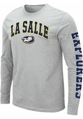 Colosseum La Salle Explorers Grey Jackson Long Sleeve T Shirt