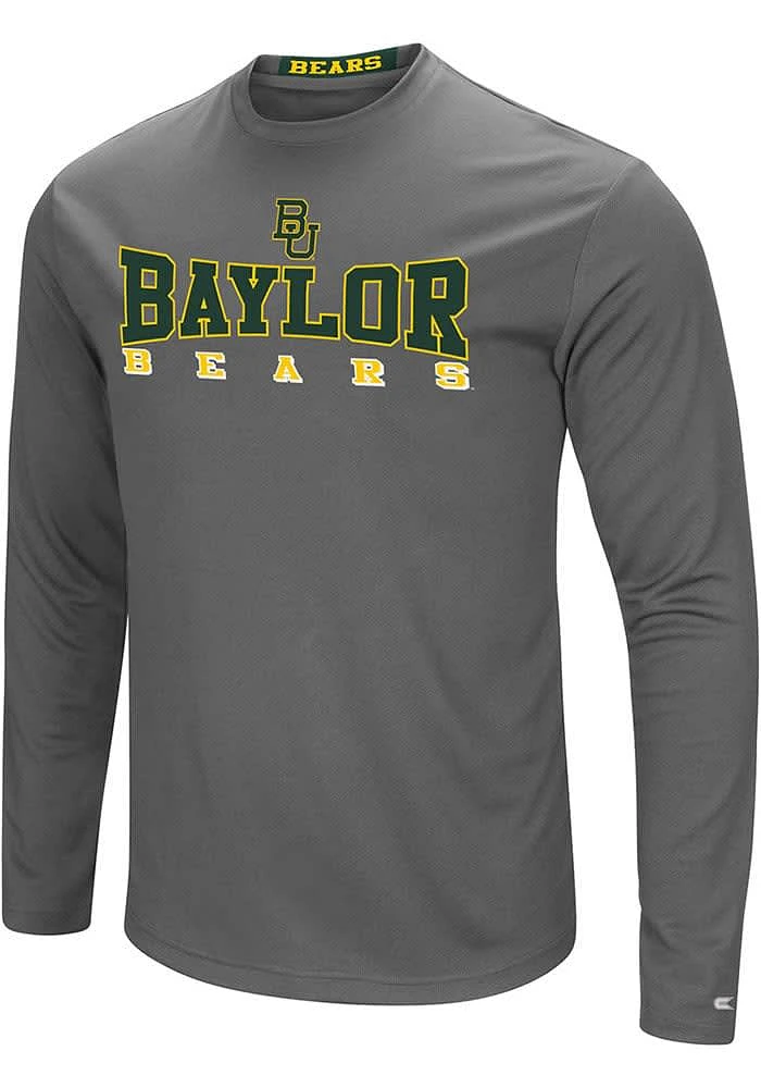 Colosseum Baylor Bears Charcoal Landry Long Sleeve T-Shirt