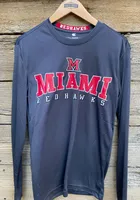 Colosseum Miami RedHawks Charcoal Landry Long Sleeve T-Shirt